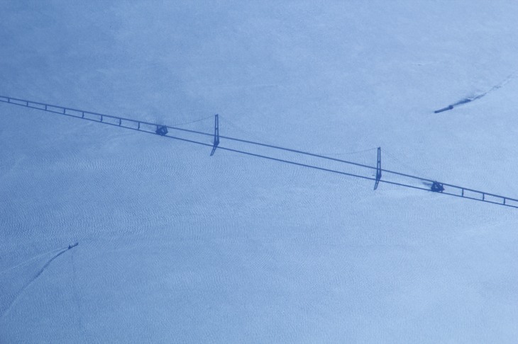 Oresund bridge from the air